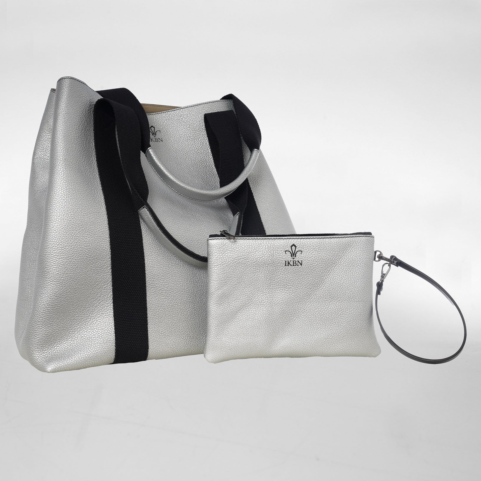 FUNNY BAG in Pelle argent