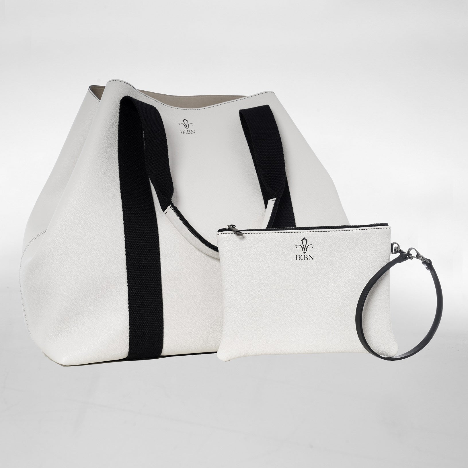 FUNNY BAG in Pelle blanc