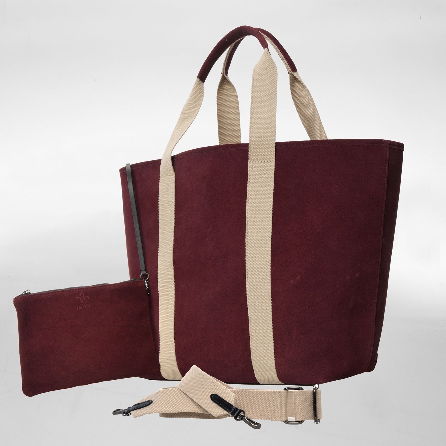 FUNNY BAG IN SUÈDE BORDEAUX