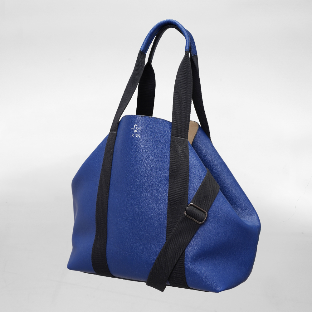 FUNNY BAG in Pelle Bleu