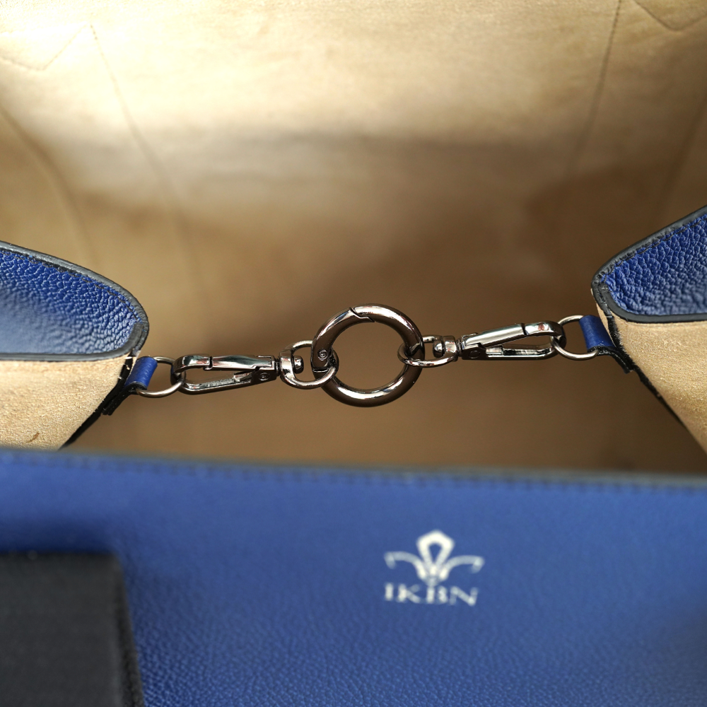 FUNNY BAG in Pelle Bleu