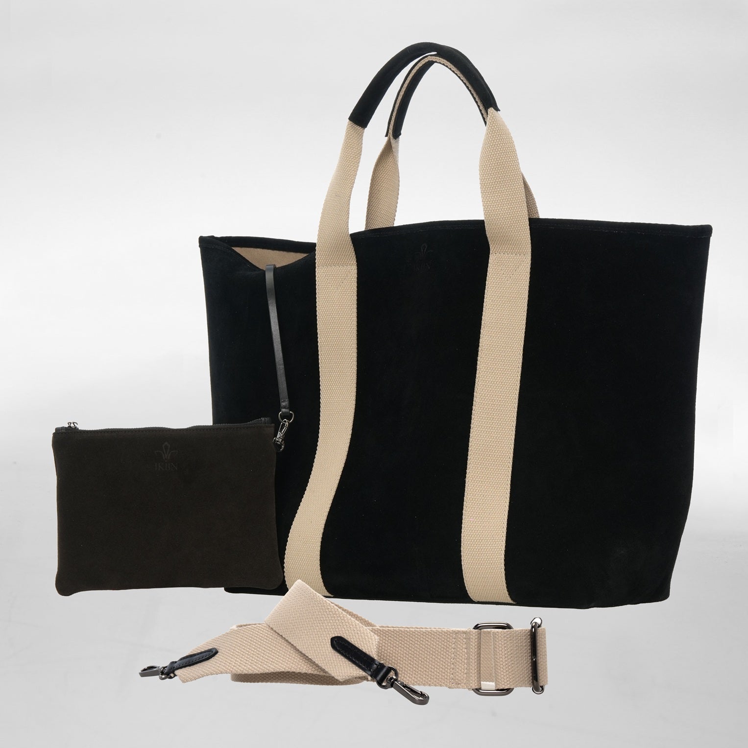 FUNNY BAG IN SUÈDE NOIR