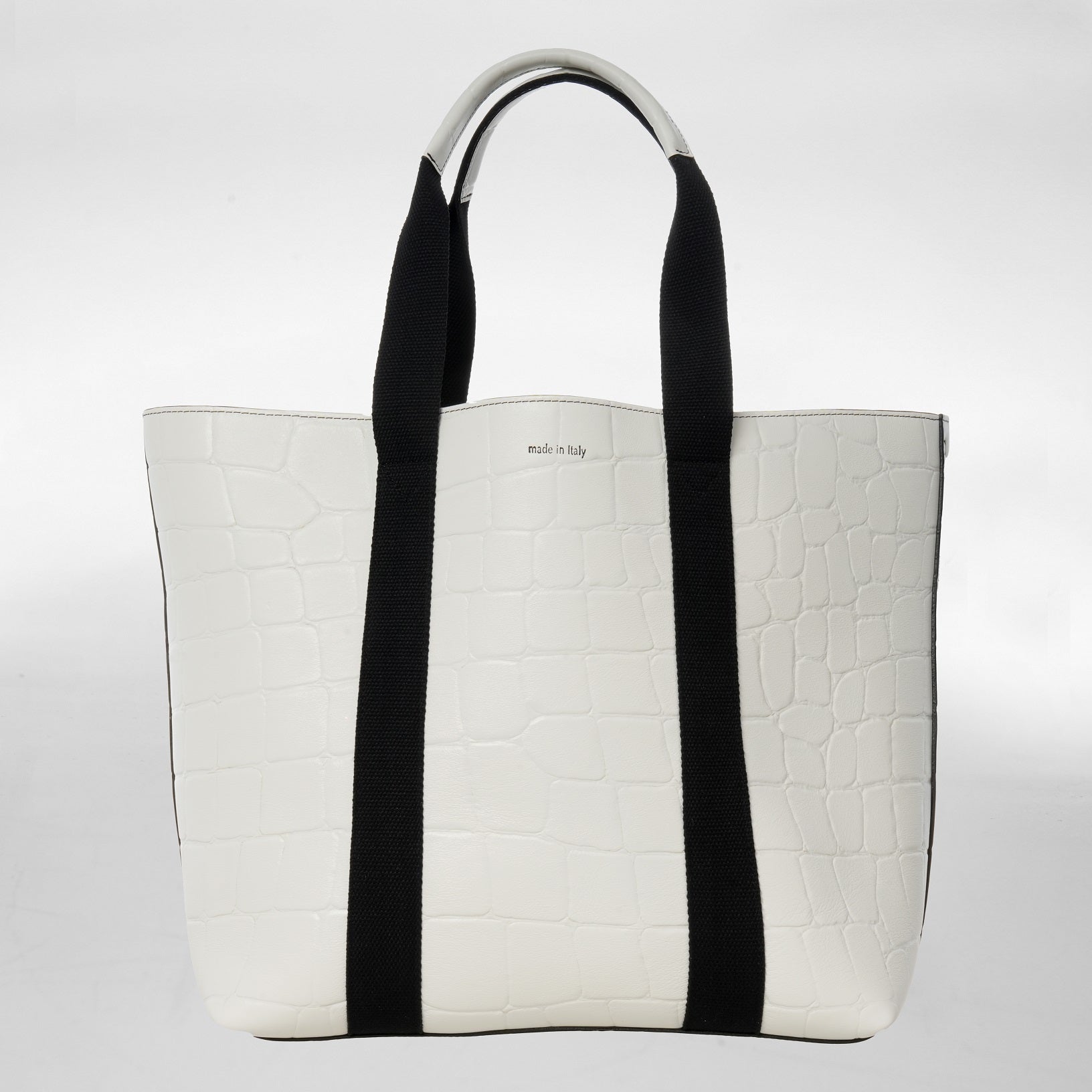 FUNNY TORTUE in Pelle Blanc