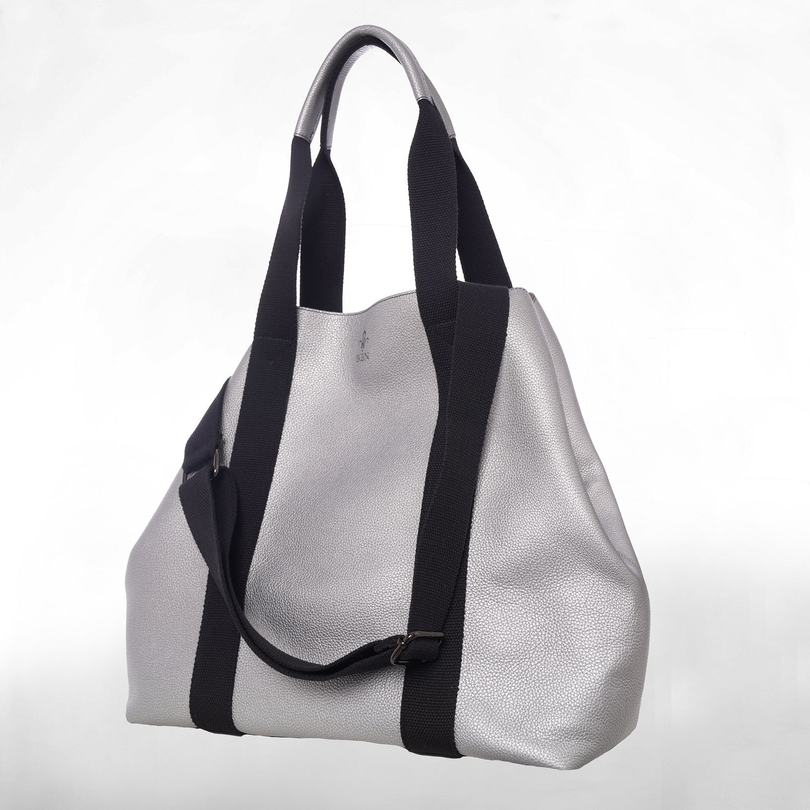 FUNNY BAG in Pelle argent