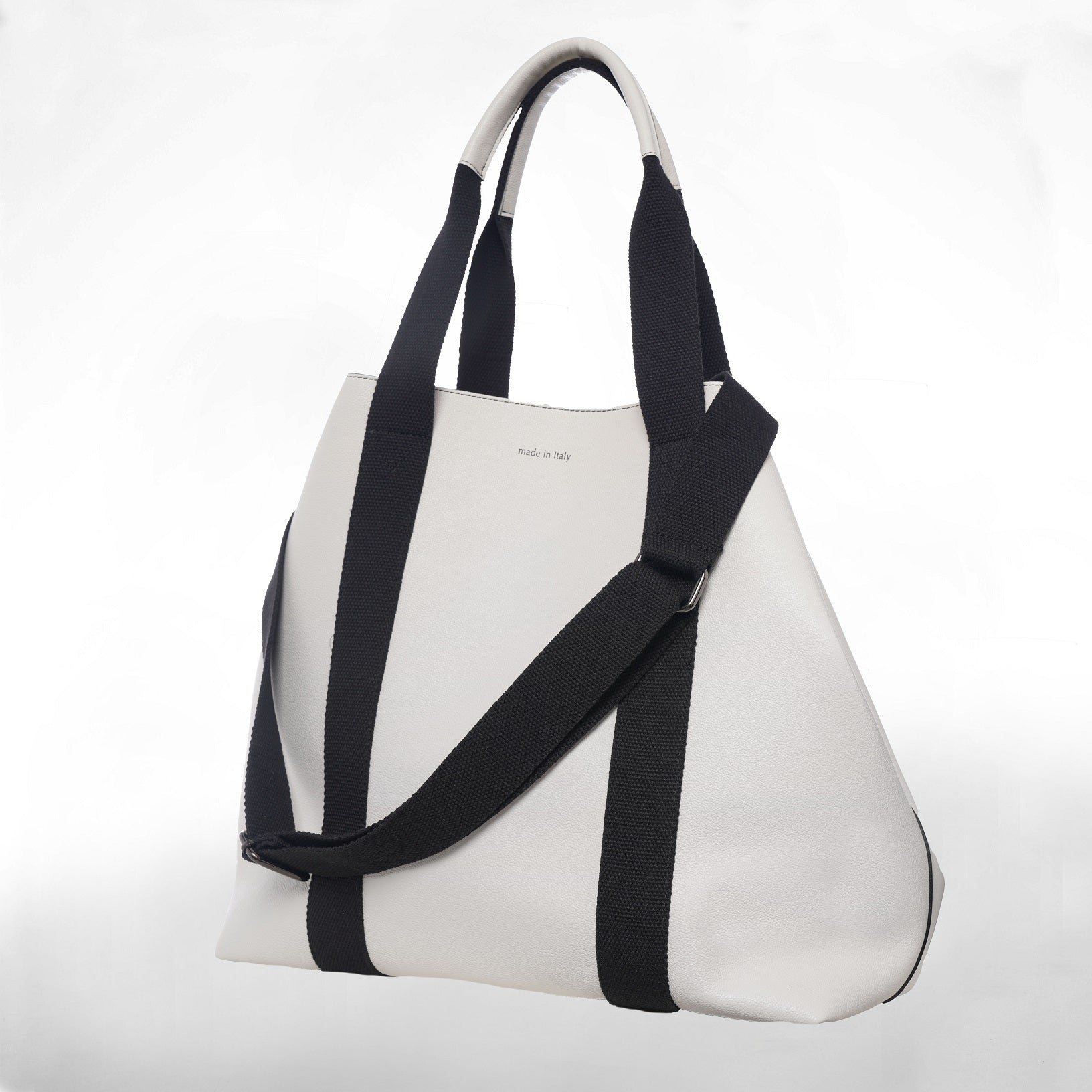 FUNNY BAG in Pelle blanc