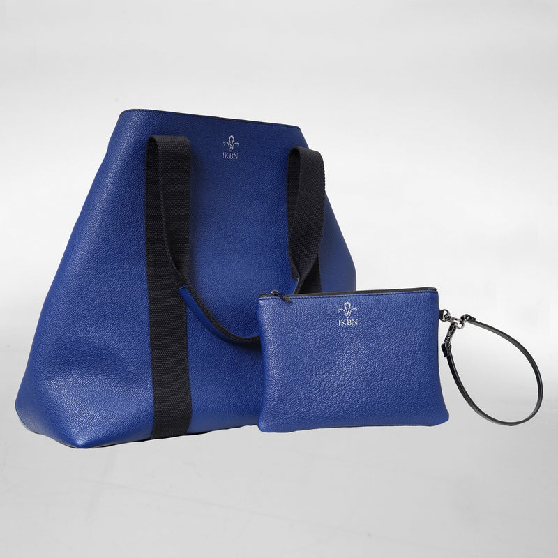 FUNNY BAG in Pelle Bleu