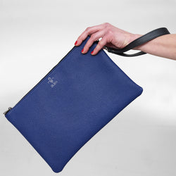 GRANDE POCHETTE in Pelle bleu