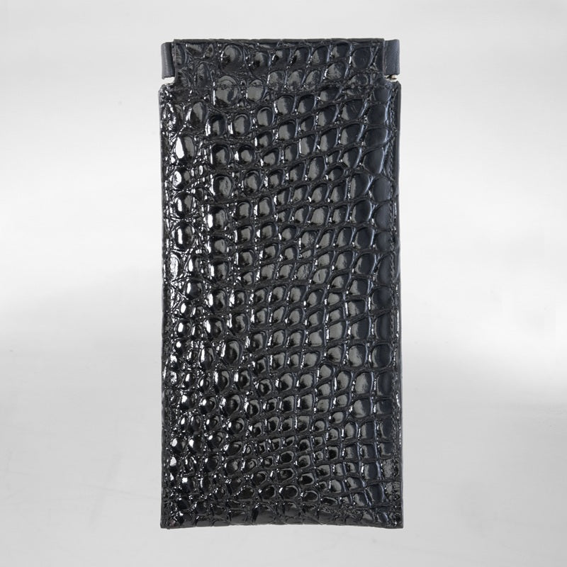 SUNGLASSES CLAP CASE CROCO NOIR