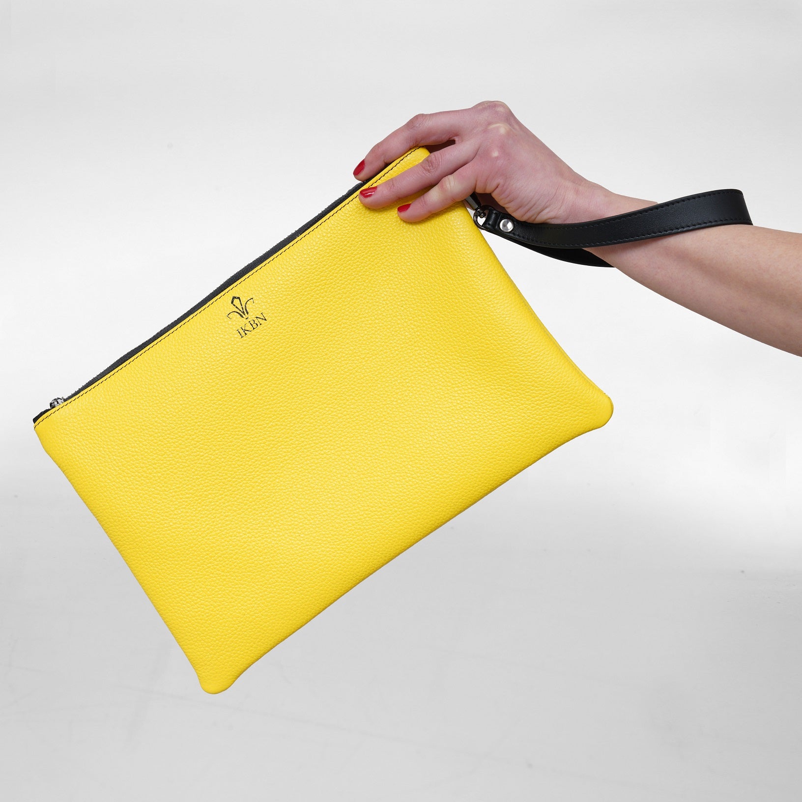 GRANDE POCHETTE in Pelle jaune