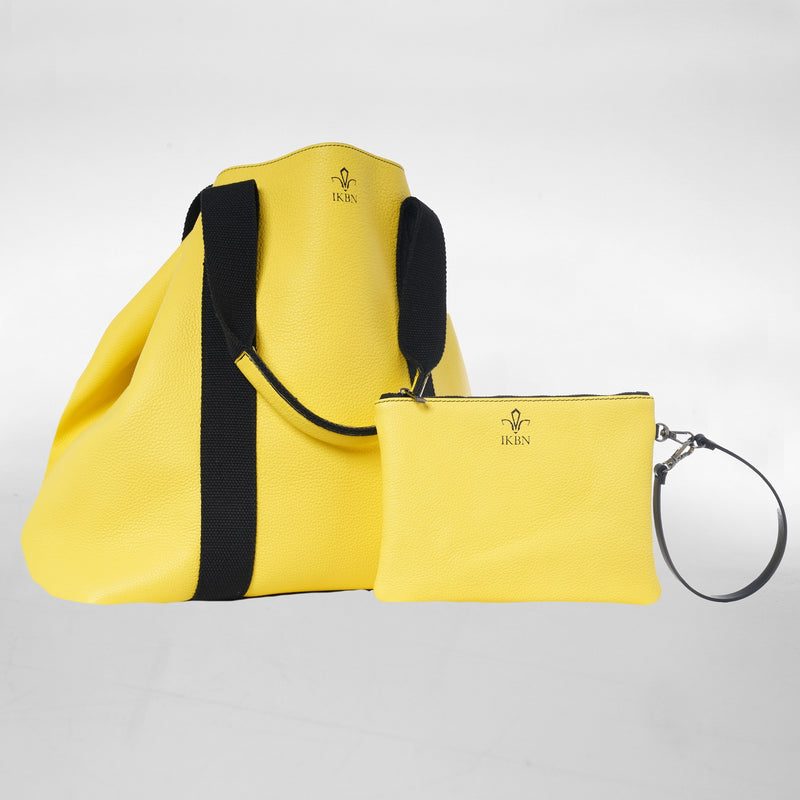 FUNNY BAG in Pelle Jaune