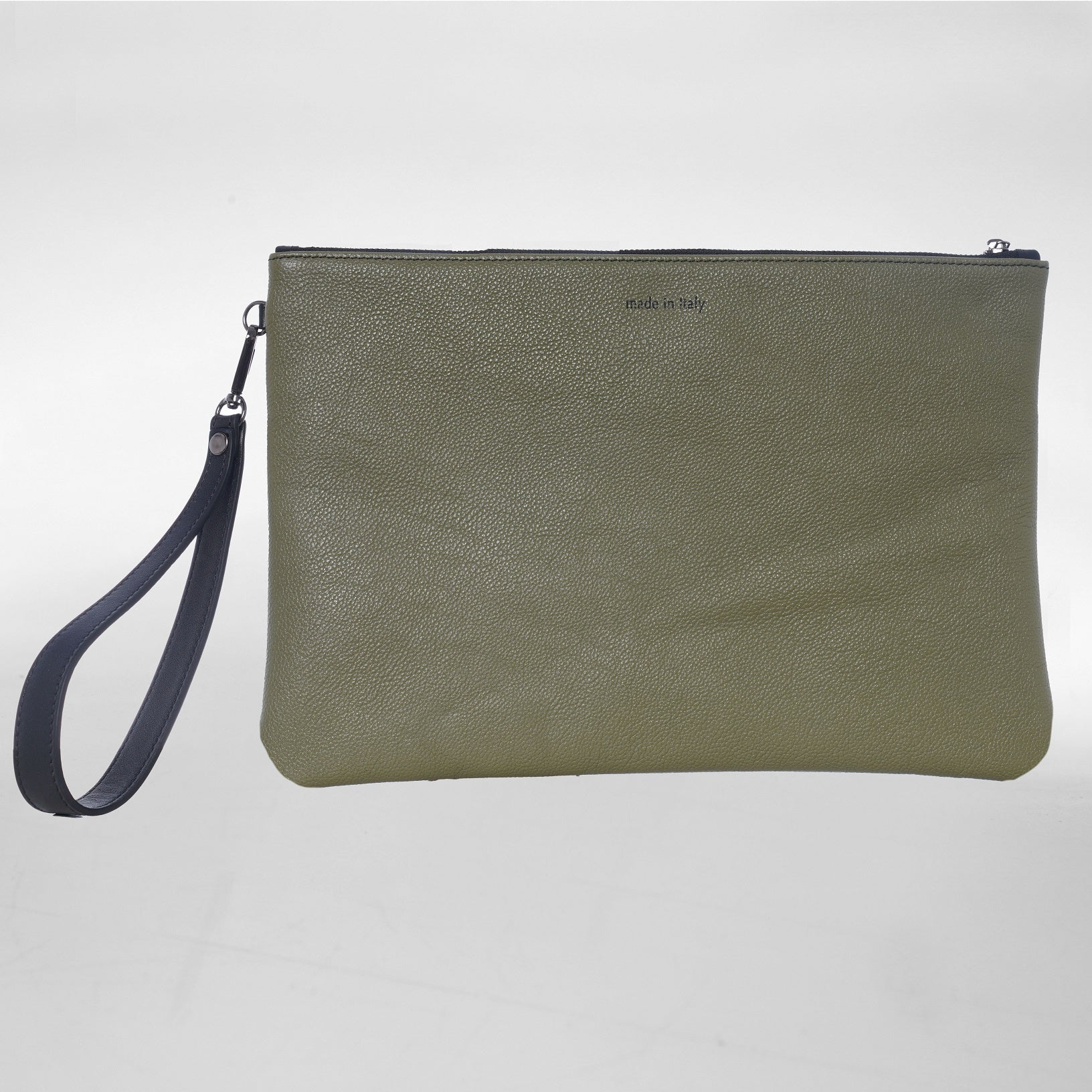 GRANDE POCHETTE in Pelle olive