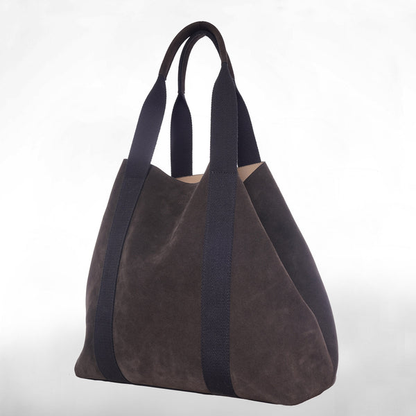 FUNNY BAG in Pelle suede marron