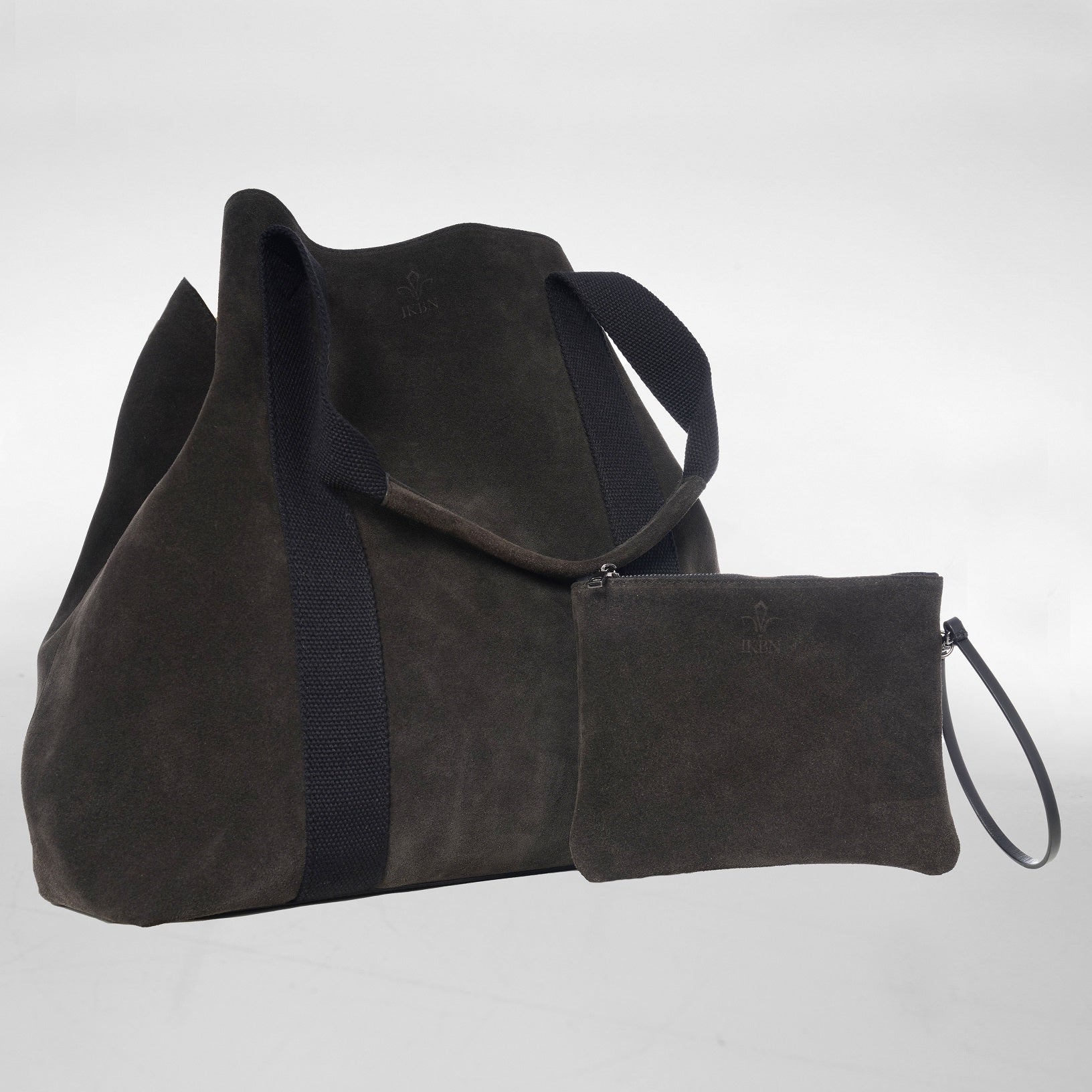 FUNNY BAG in Pelle suède marron