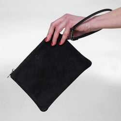 PETITE POCHETTE in Pelle suède noir