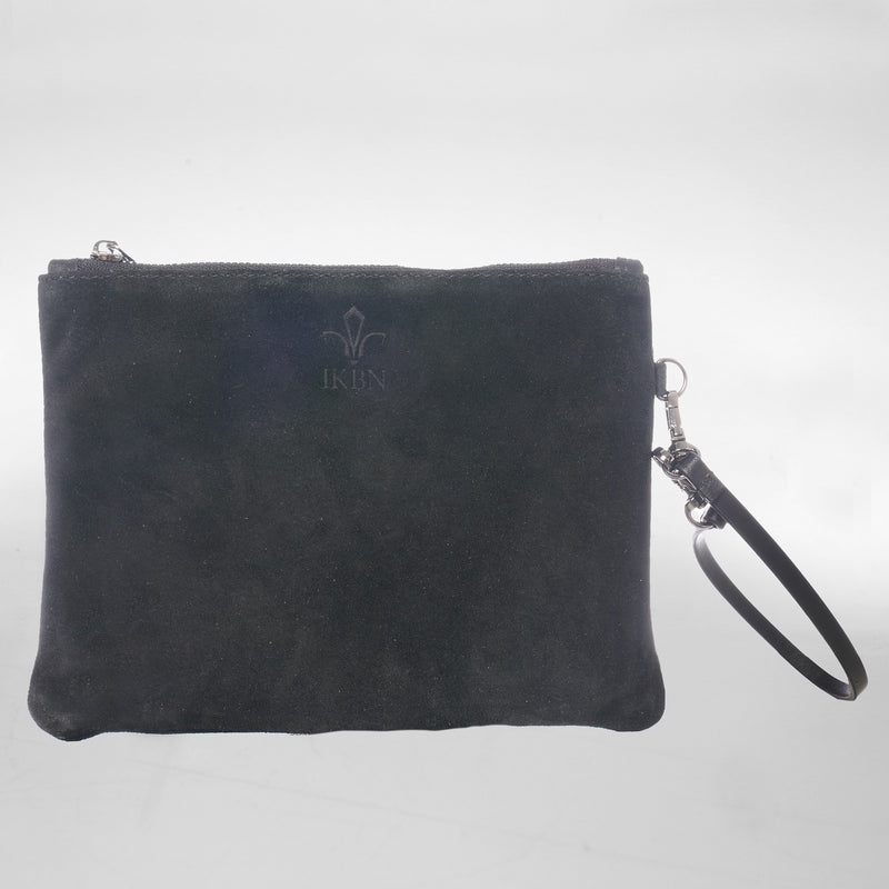 PETITE POCHETTE in Pelle suède noir